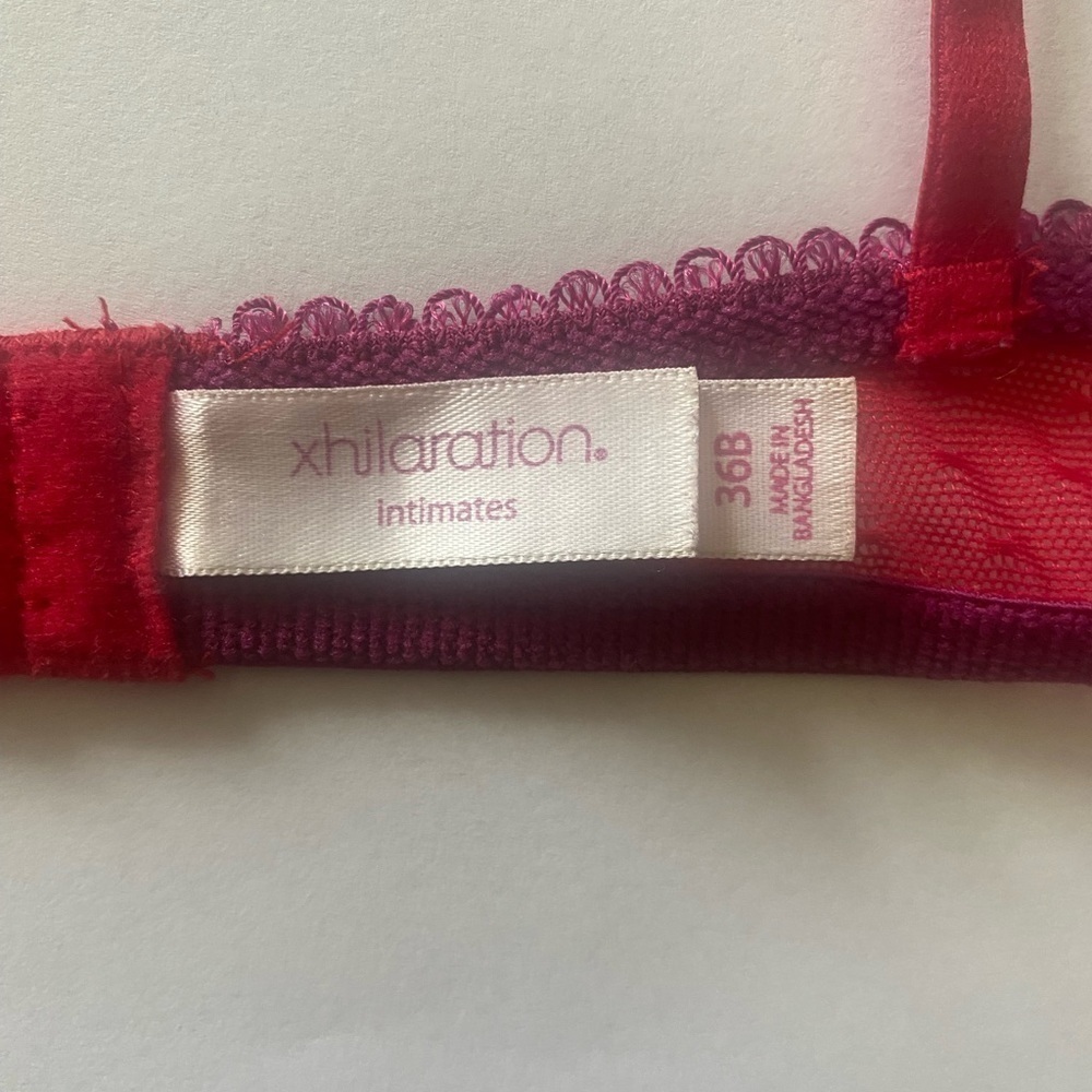 XHILARATION-RED BRA - Picture 6 of 6
